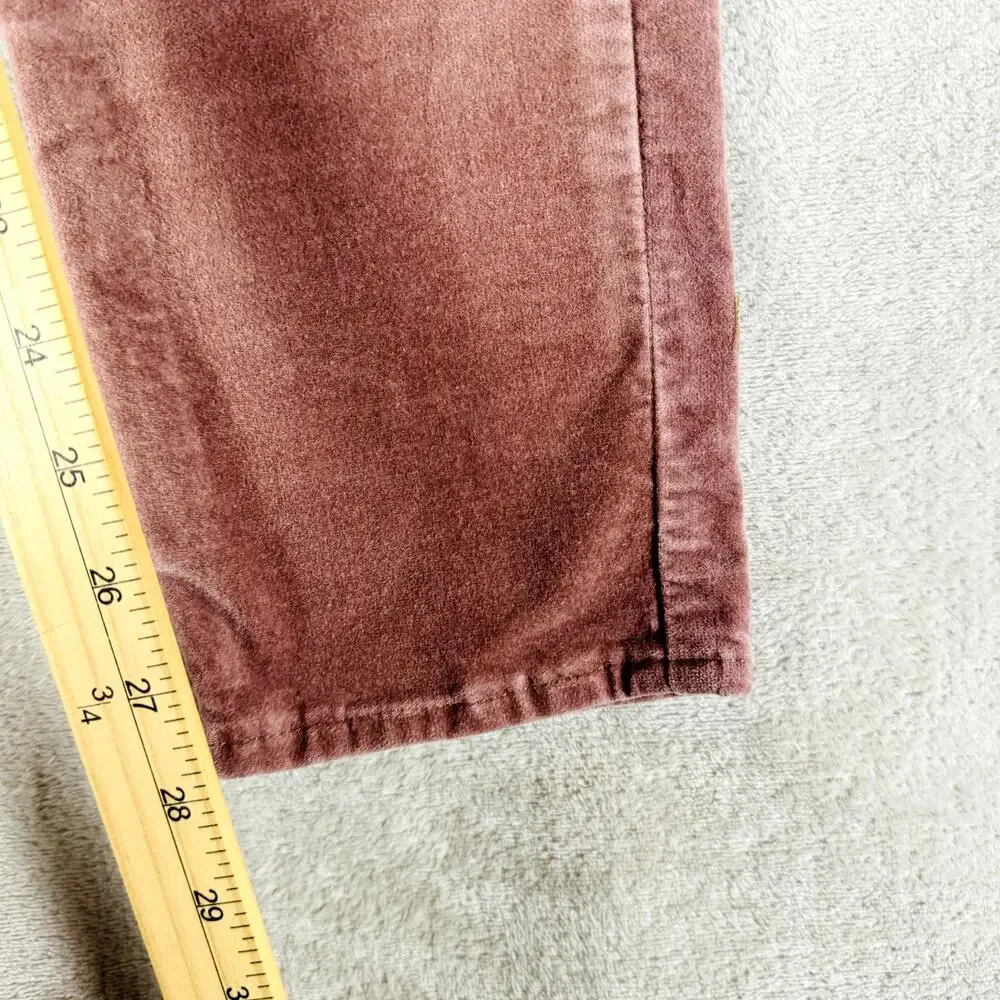 Lucky Brand Straight Leg Corduroy Pants in Dusty Rose